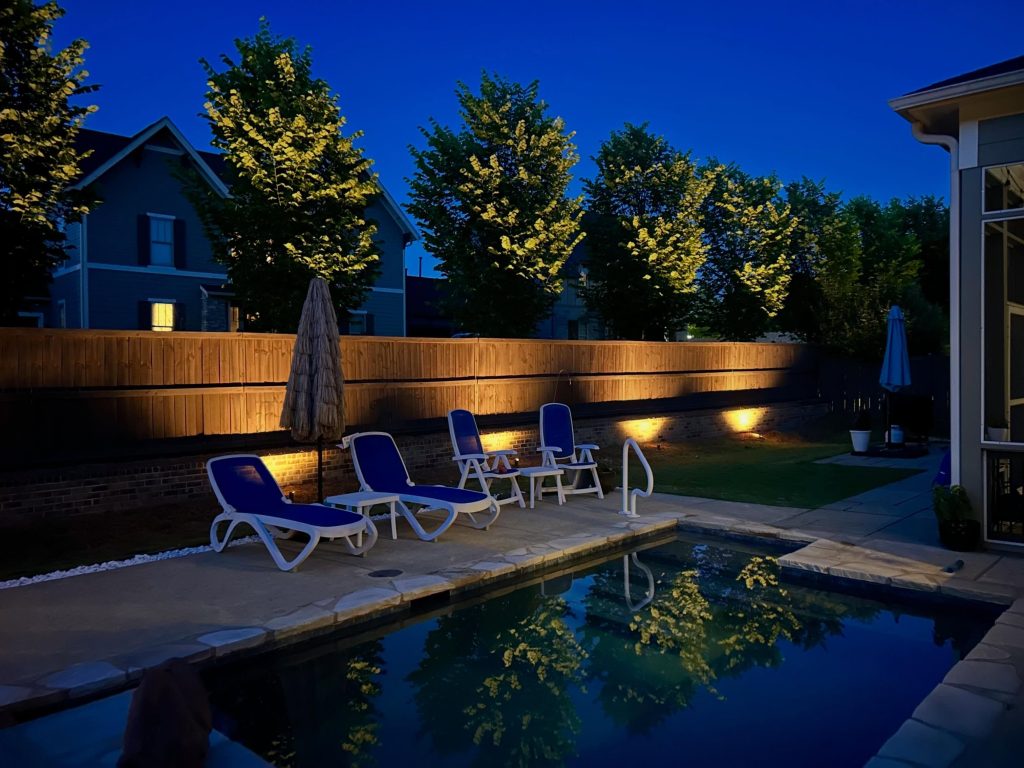 pool patio lighting